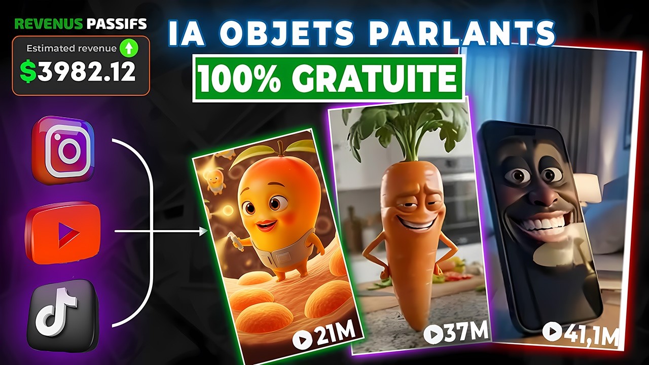 🔥Comment Créer des Vidéos D'OBJETS PARLANTS VIRALES Avec l’IA (AUCUN OUTIL PAYANT)