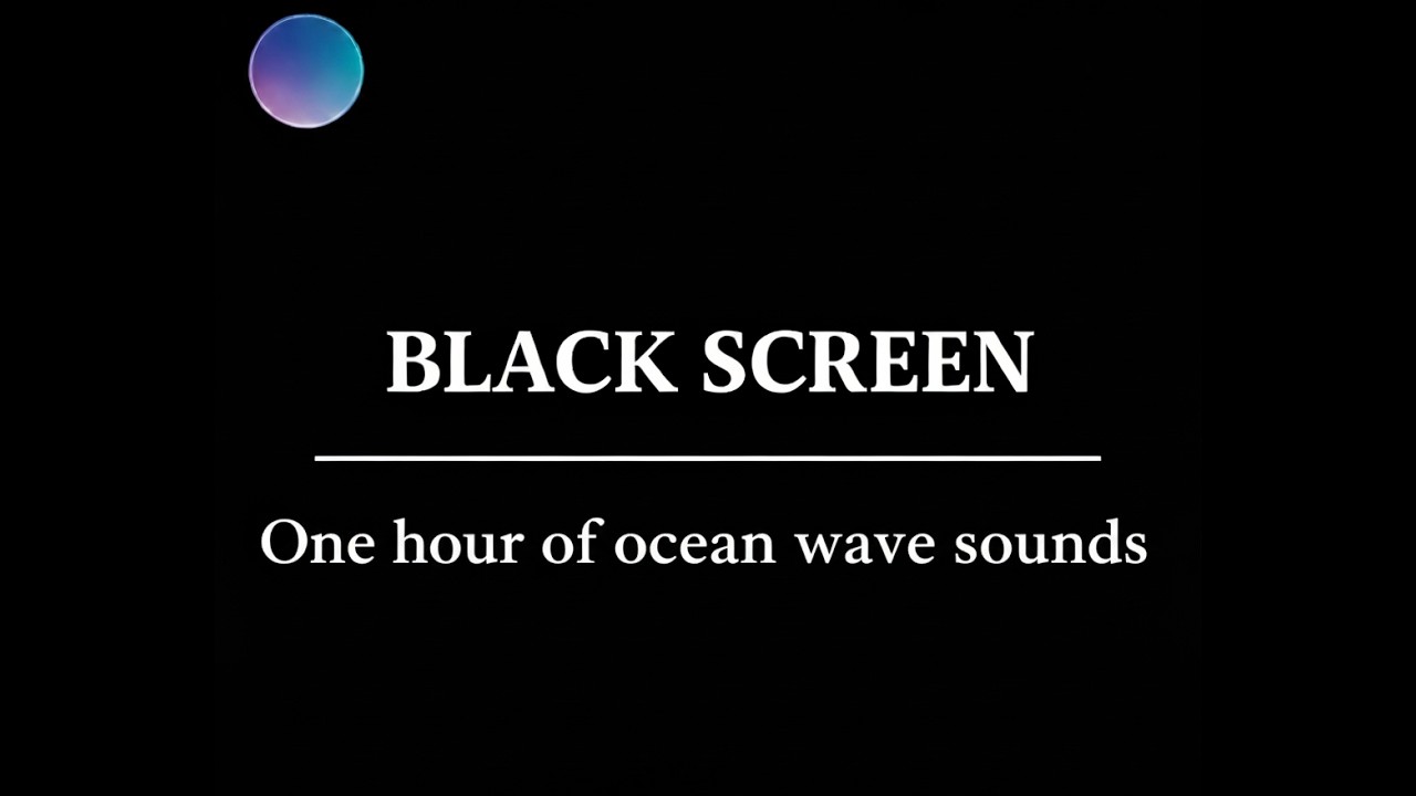 [NO ADS] ONE HOUR of OCEAN WAVES to Sleep (BLACK SCREEN)