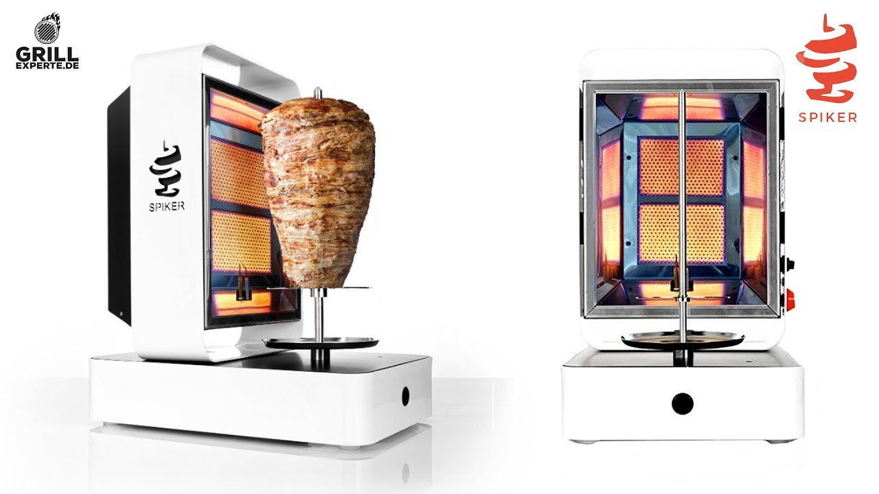 SPIKER Drehspiess - 4,3kW Leistung - vielseitiger, vertikaler Infrarotgrill - MADE IN GERMANY