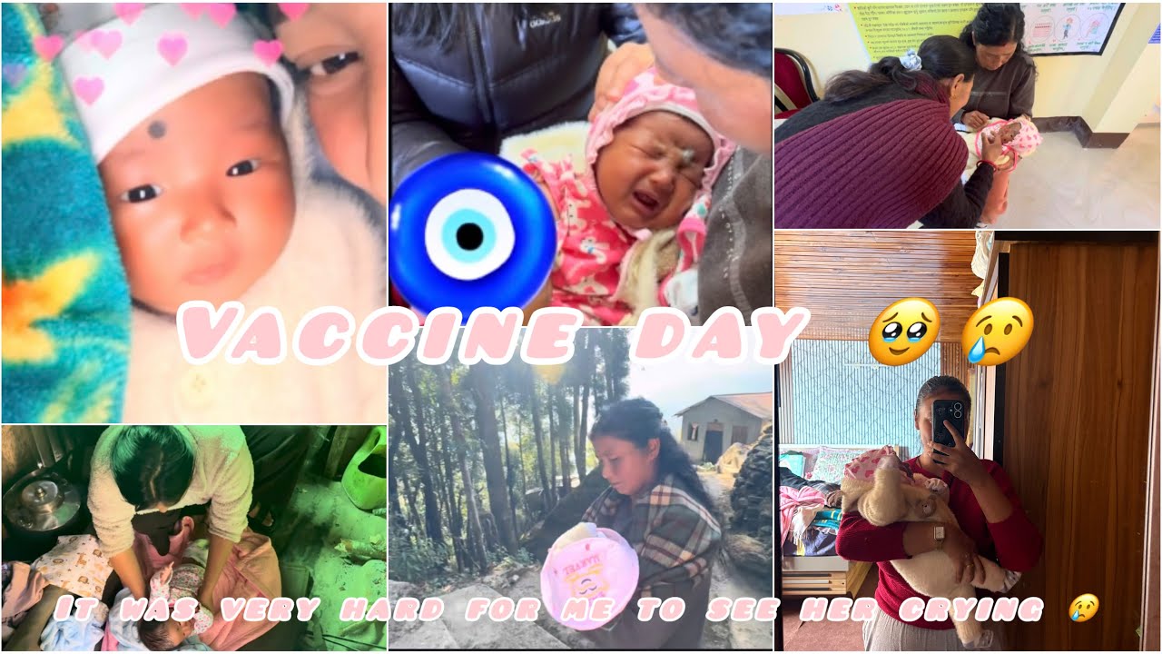 Mero Chori ko 1st vaccine 😥// it was very hard for me to see her crying 🥹😢#familyvlog #love #family 