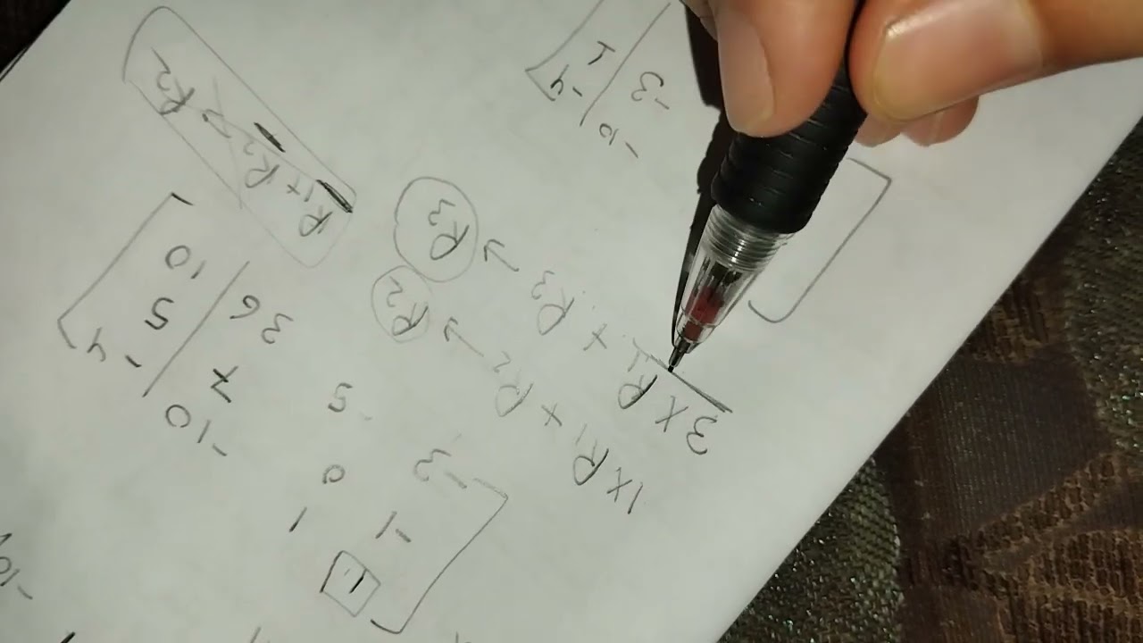 مثال ثالث على حل جملة معادلات خطية غير متجانسة