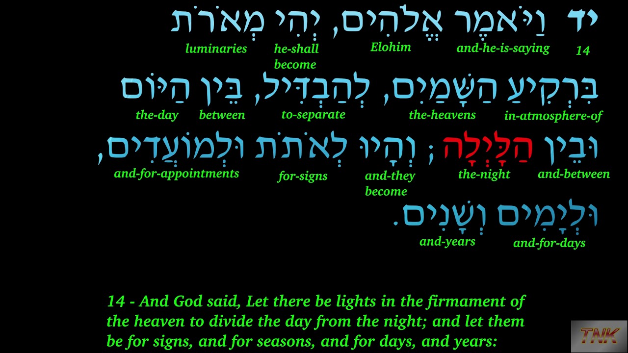 Genesis 01 - Bible Audio Hebrew and Subtitles in English