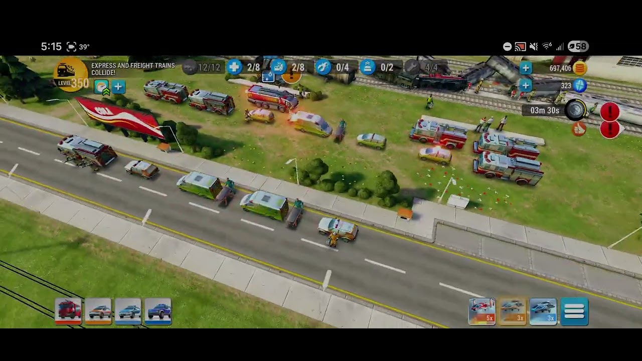 EMHQ - Express and Freight trains collide!