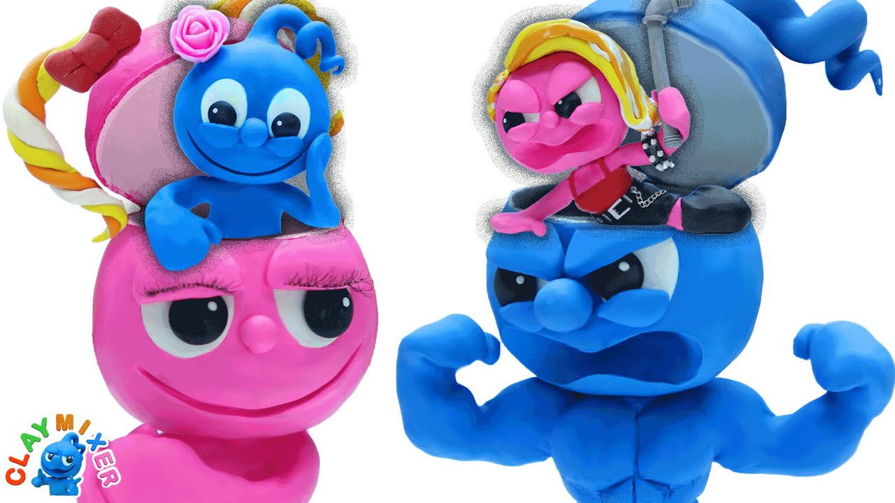 Clay Mixer Fran&ccedil;ais | Blue et Pinky changent tout dans leur cerveau | Dessin anim&eacute; fran&ccedil;ais