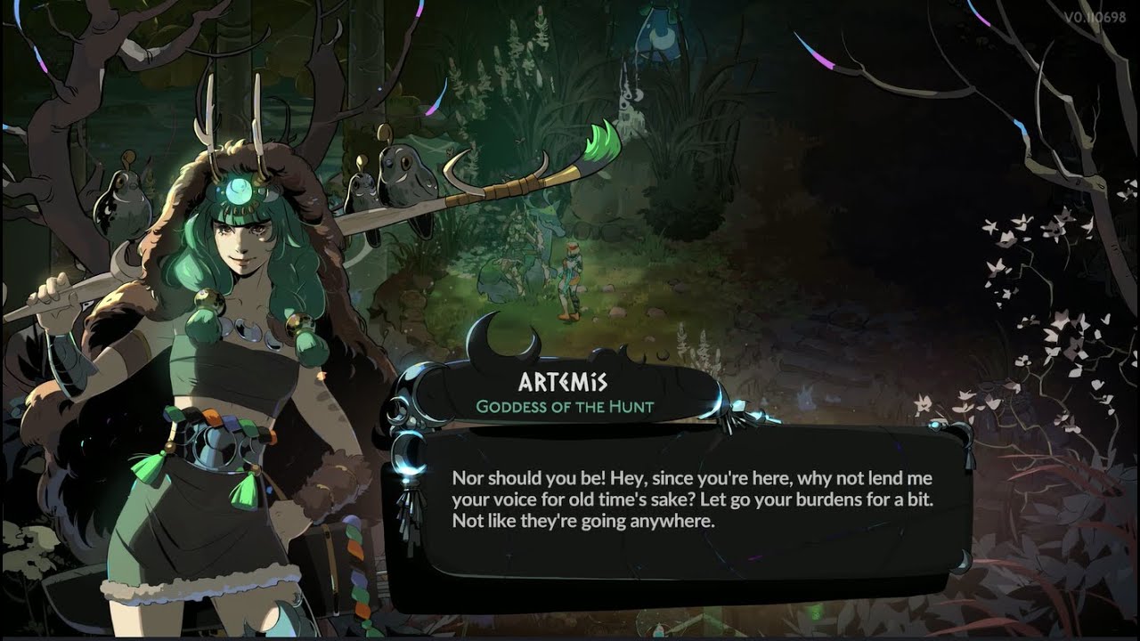 Artemis and Melinoë sing in Hades II