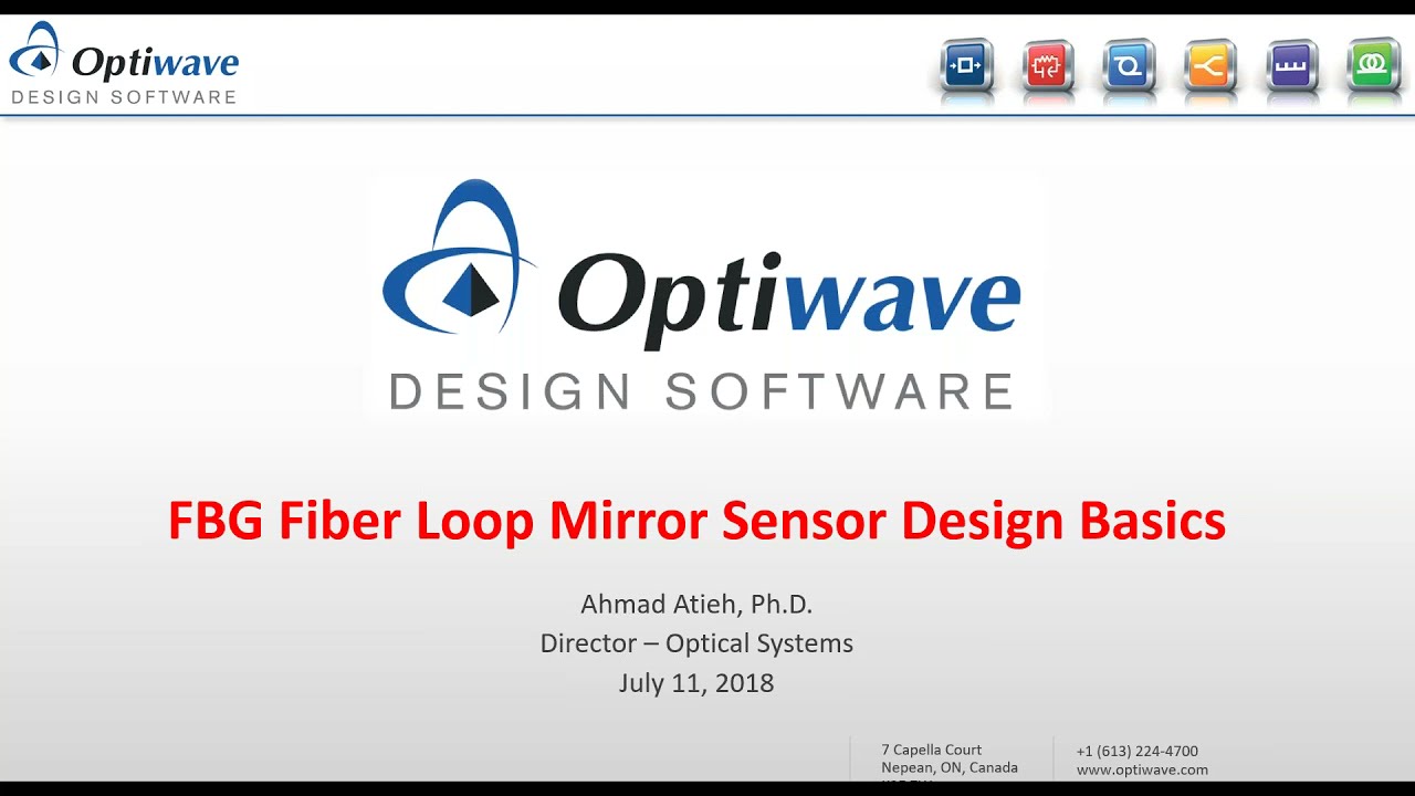 OptiSystem  FBG Fiber Loop Mirror Sensor Design Basics