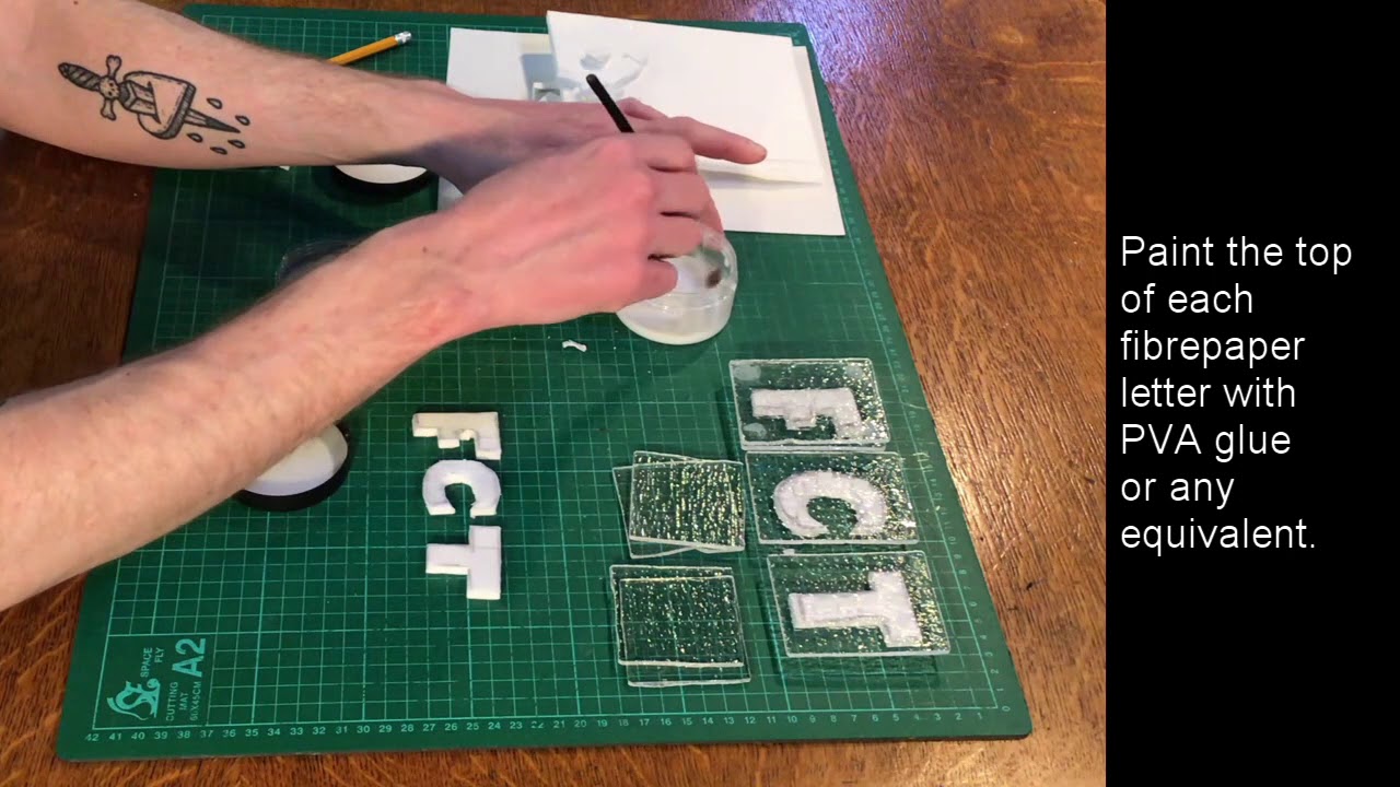 fused glass - fibre paper for texture and colour