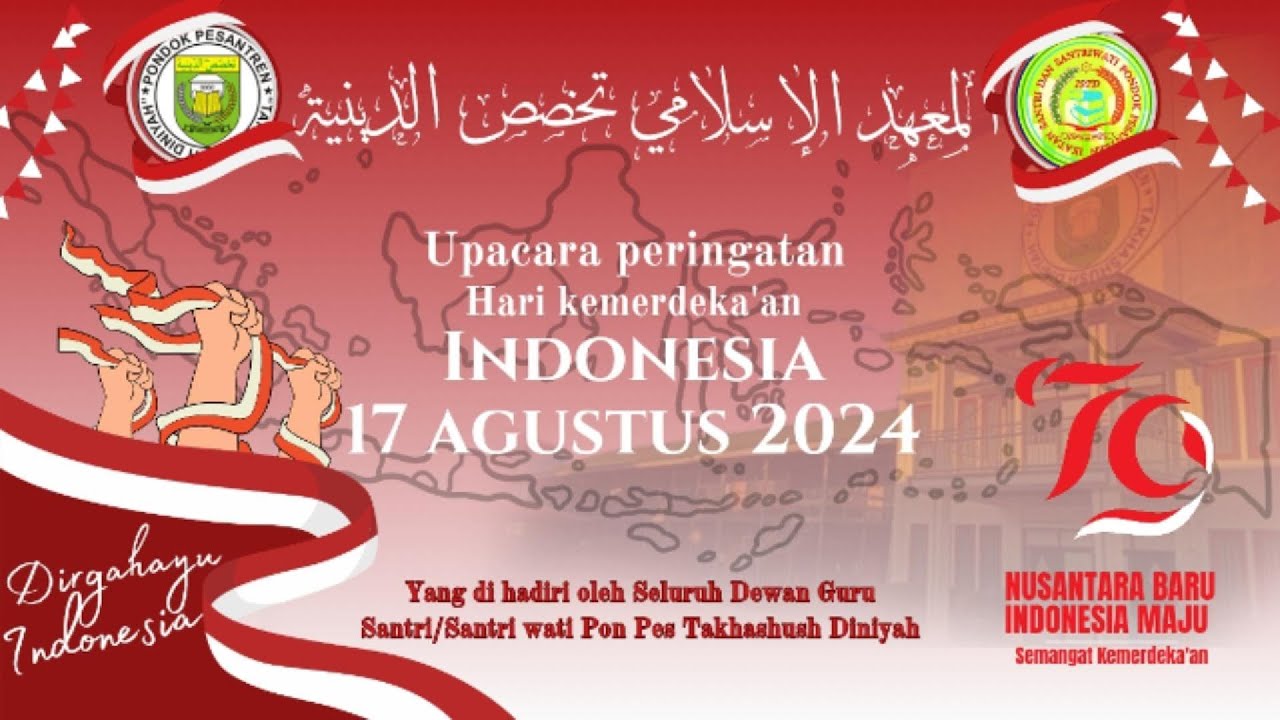 UPACARA HUT RI KE 79 DI PONDOK PESANTREN TAKHASHUSH DINIYAH BERSAMA DEWAN GURU DAN SANTRI/SANTRIWATI