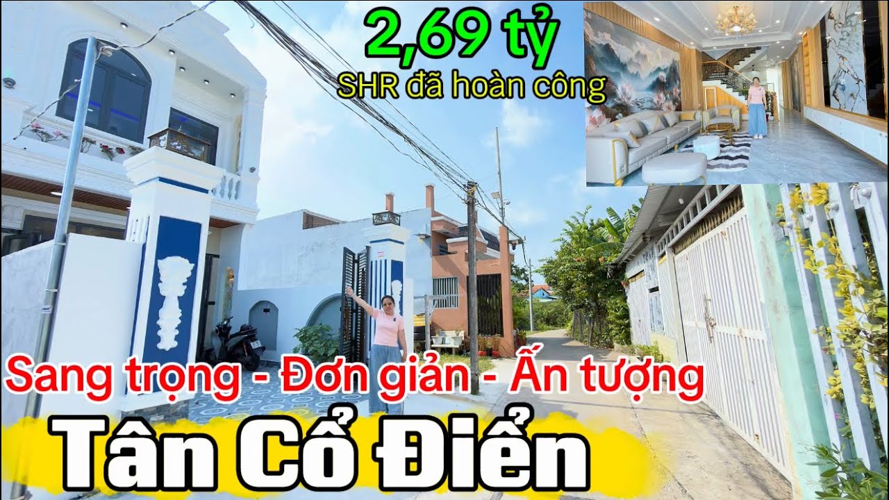 💥HẬU TẾT lì xì 200tr nhà phố Tân Cổ Điển 126m² full thổ cư 4pn cho GĐ nhiều thế hệ SHR pháp lý chuẩn