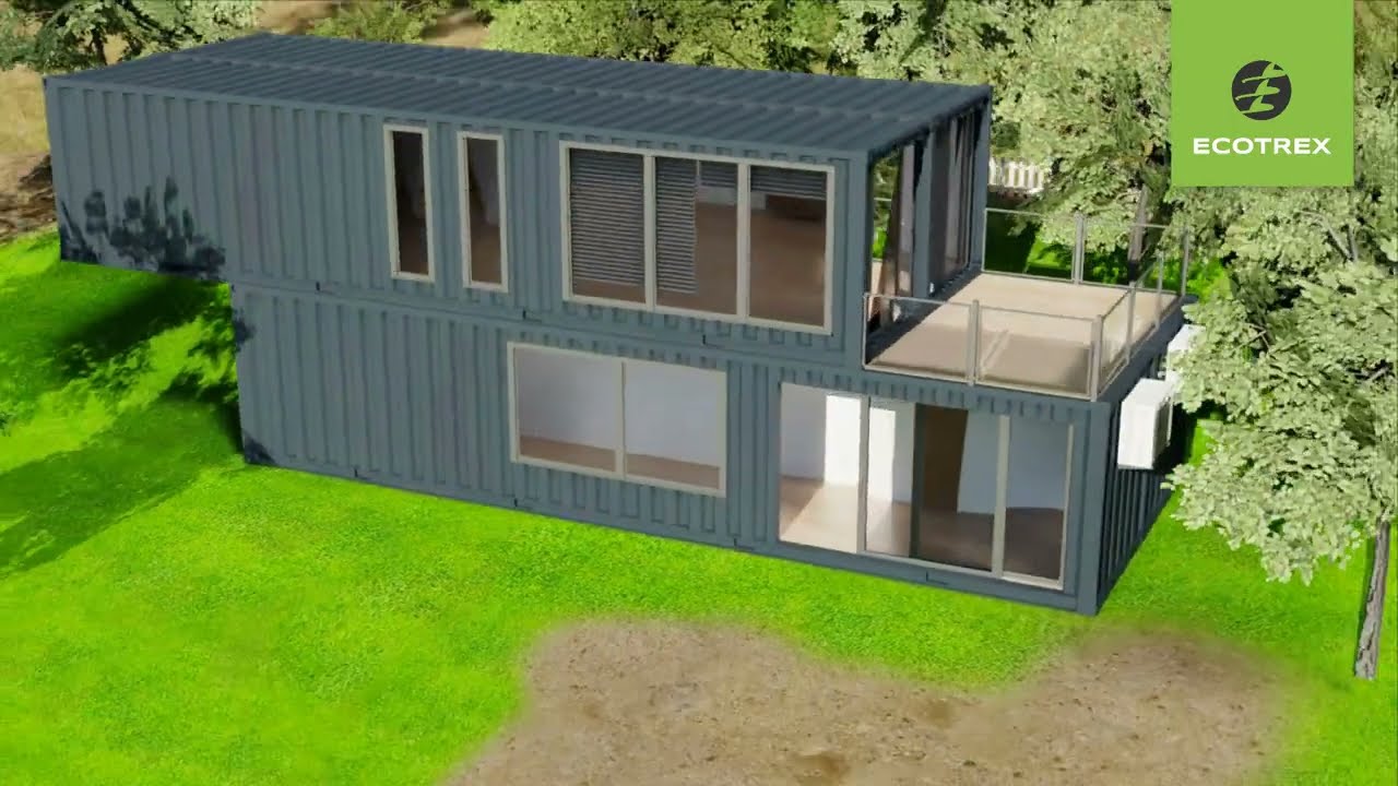 Inspiráció: Konténerház, Mobilház alátámasztása Ecotrex talajcsavarokkal betonozás nélkül
