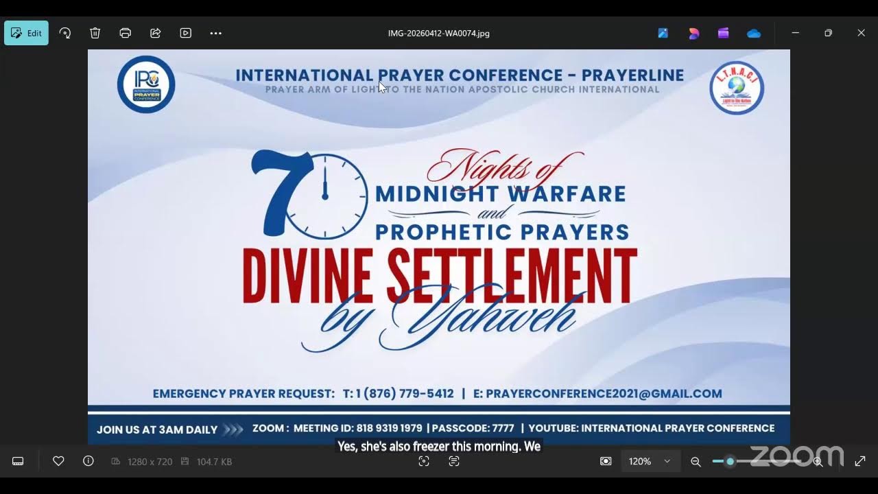 Breaking of the day Prayer Conference 70 Weeks