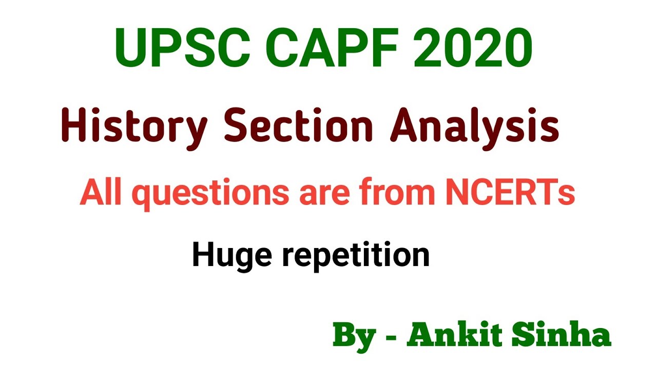 UPSC CAPF 2020 | Detailed analysis | History | Part-2 | #facetsofupsc