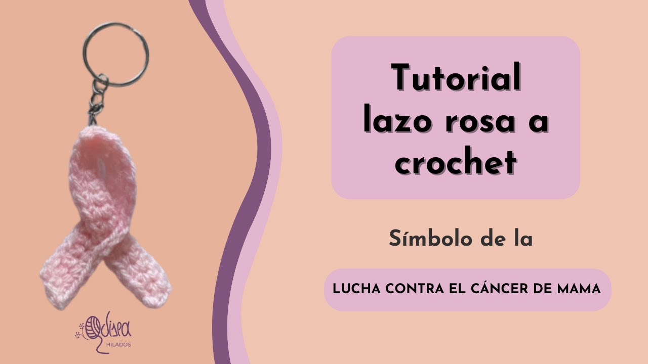Cómo tejer lazo rosa a crochet, día internacional de la lucha contra el cáncer de mama 💗