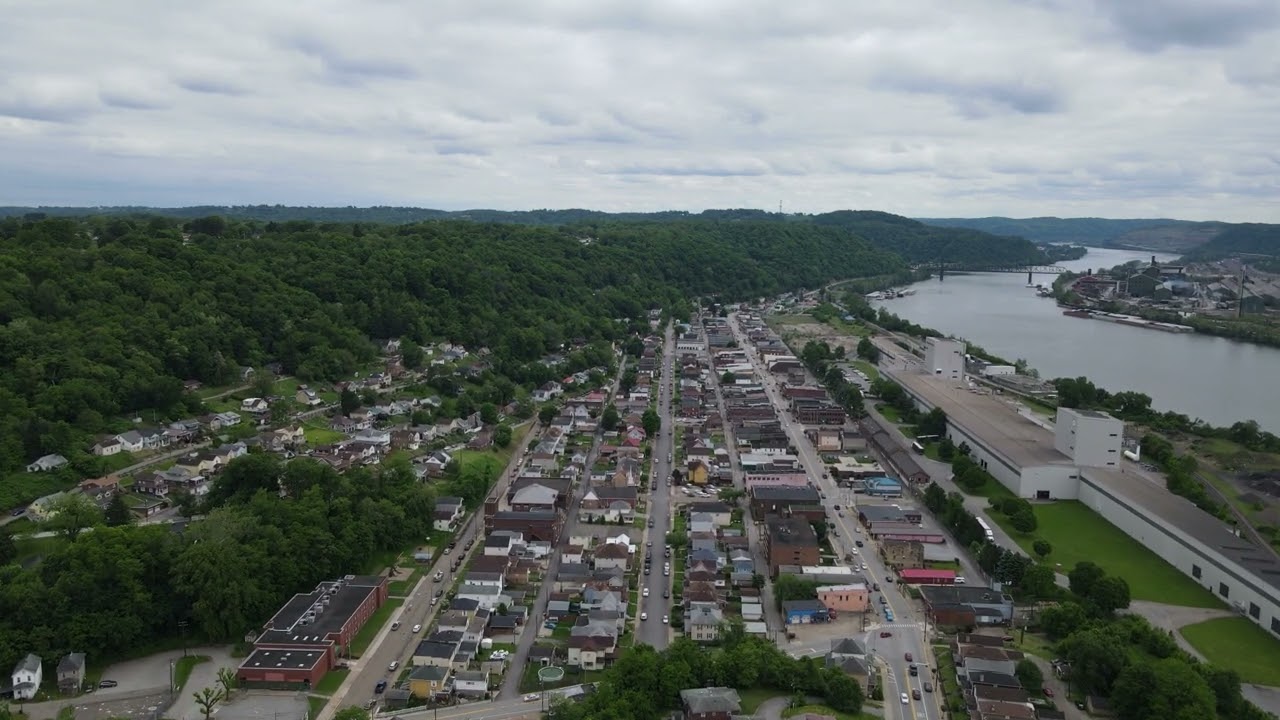 A flight over Follansbee West Virginia