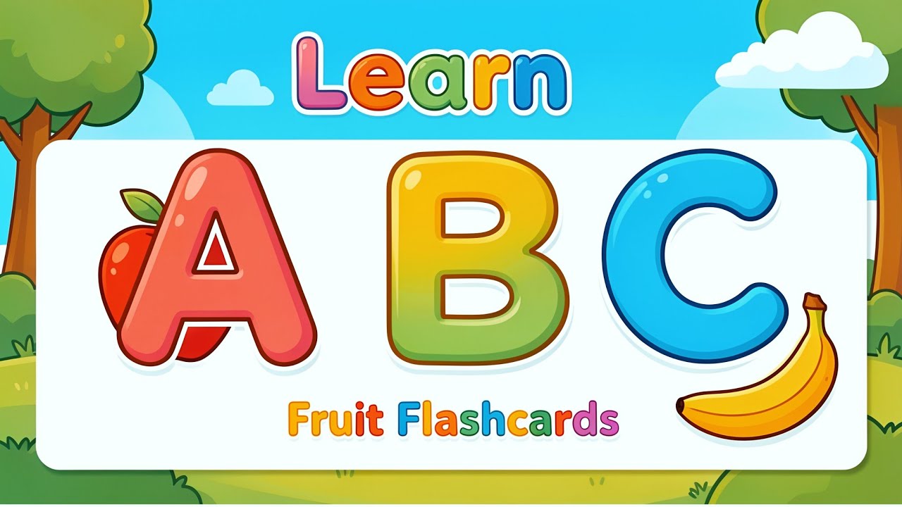 Learn ABC with Fruits 🍎 | Fruit Name in English  for Kids | Best Video to Learn ABC #kidsvideo 