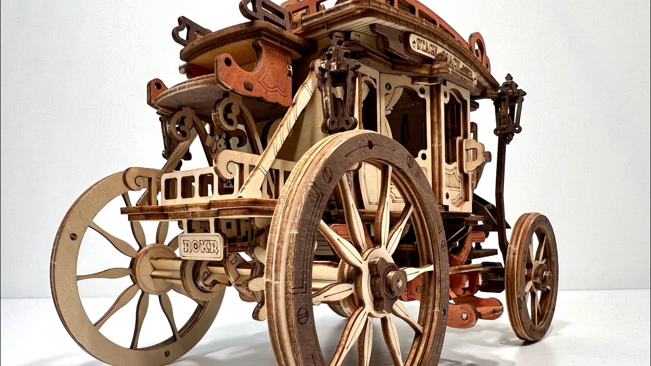 ROKR 3D Self Driven Stagecoach Music Box Assembly