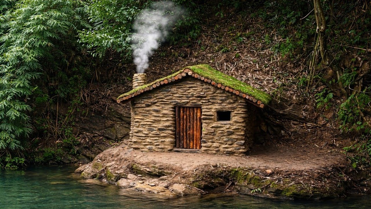 Make your own home cozy with his own hands use stone wood and other materials to build a home