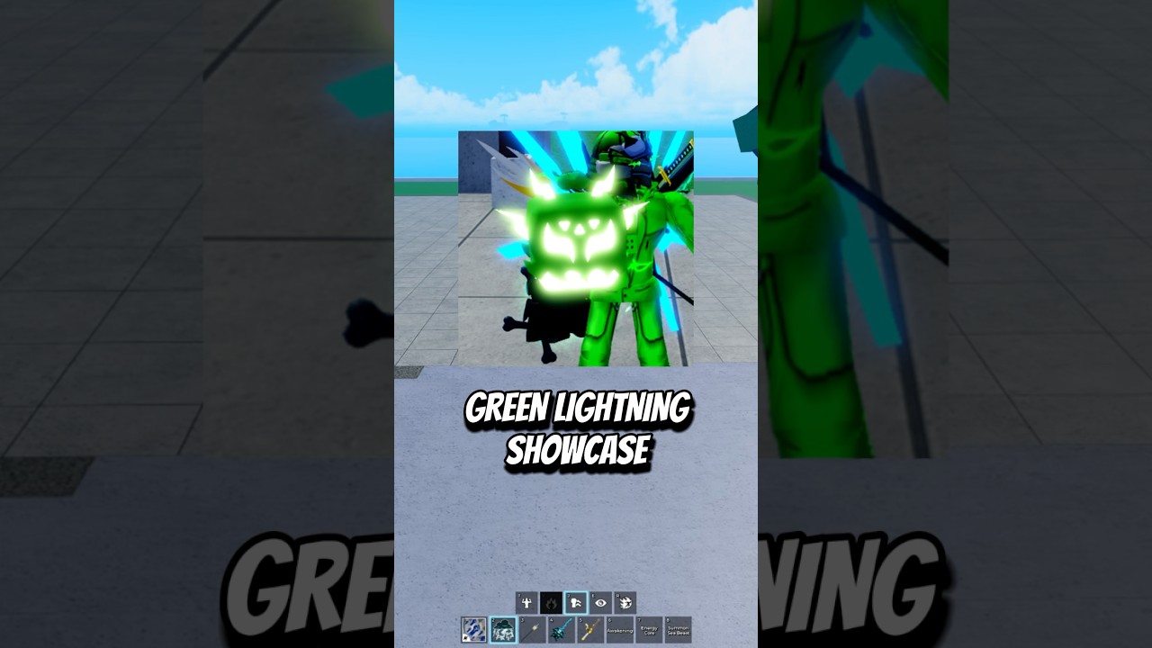 Green Lightning Showcase #dispecs #roblox #bloxfruits #bloxfruit