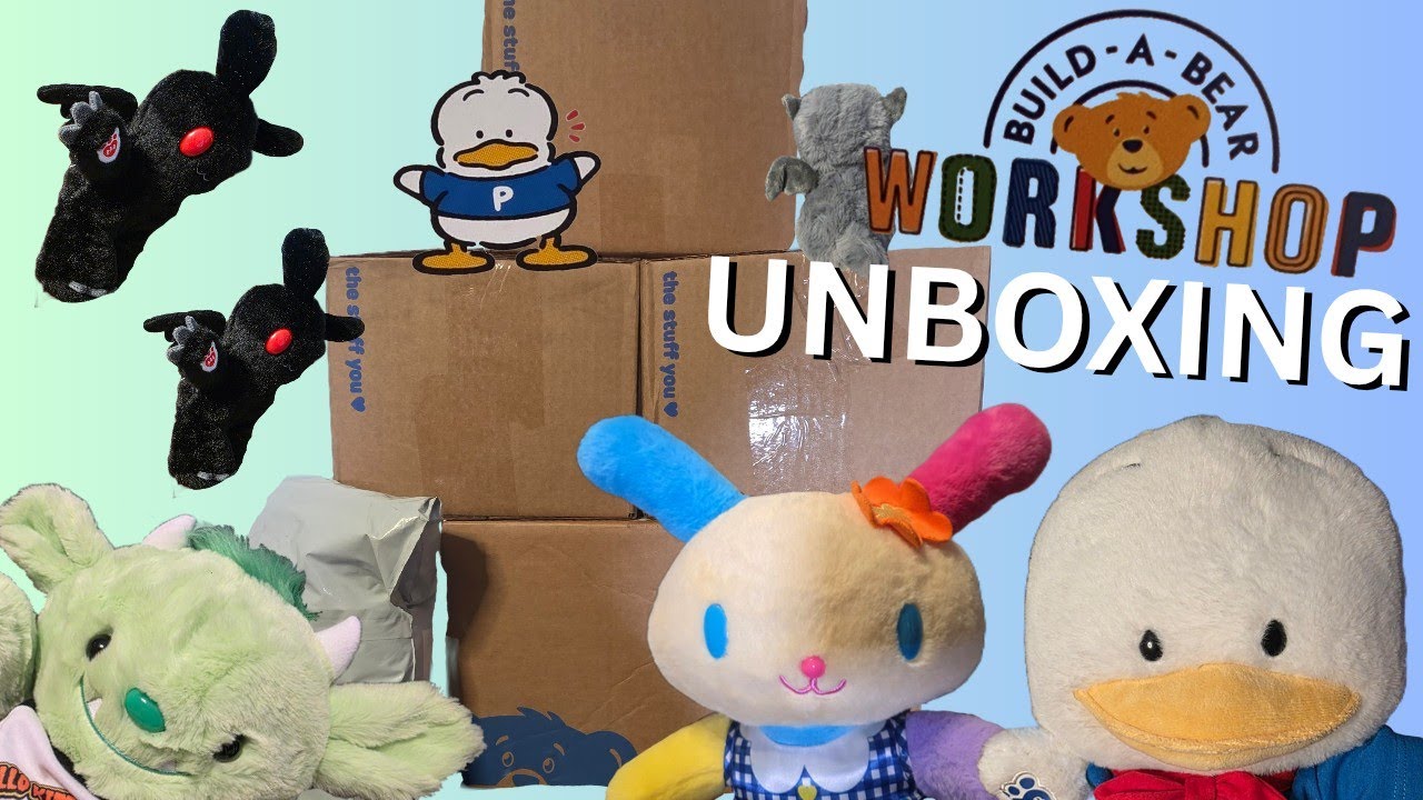 Огромная коллекция Build a Bear Haul: распаковка 5 новых заказов Cryptid Mini Beans Goblin Sanrio...