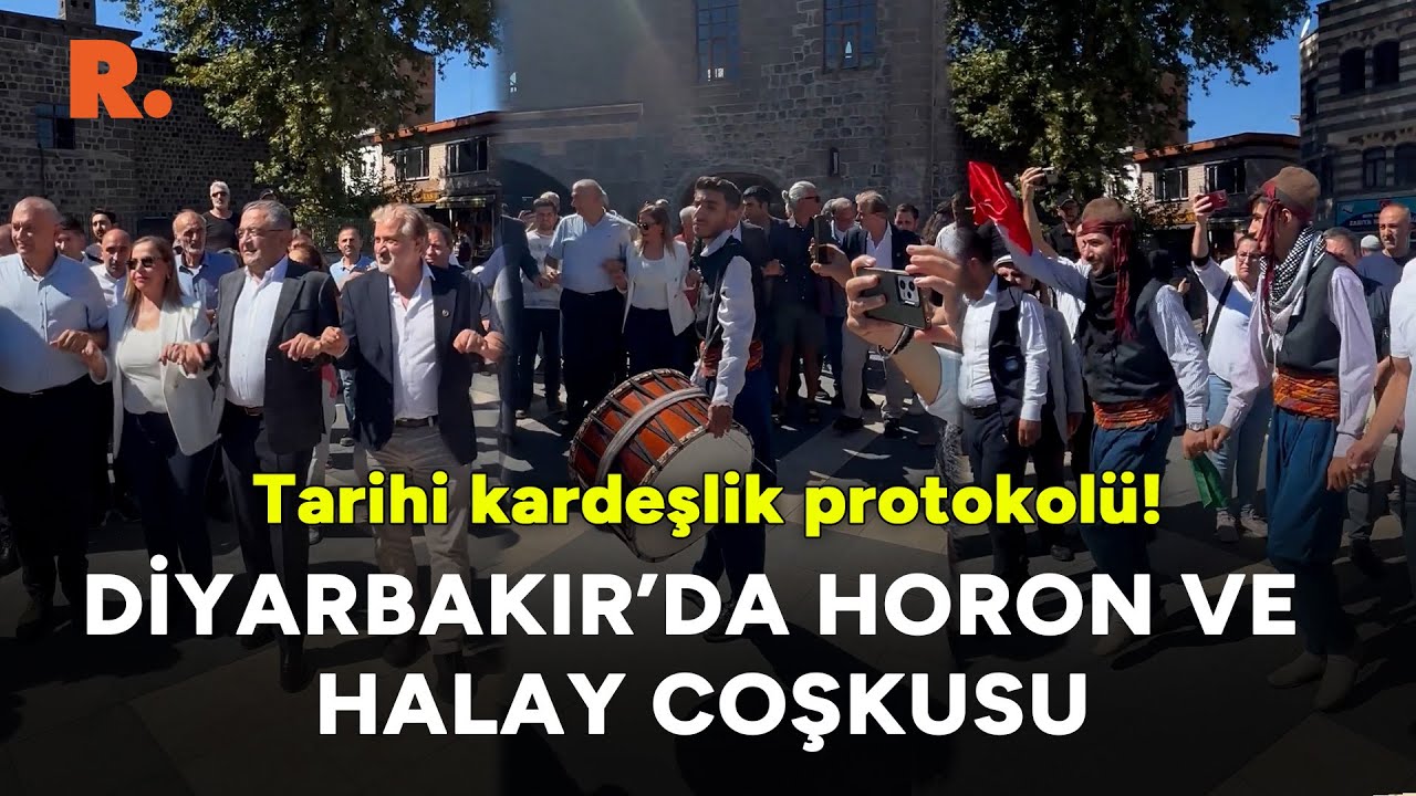 Tarihi kardeşlik protokolü! Diyarbakır'da halay ve horon coşkusu...