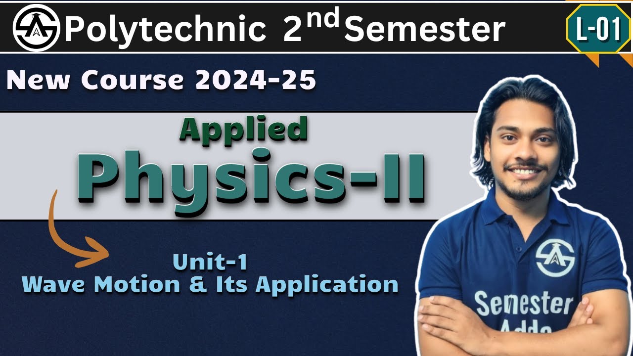 Physics-II  polytechnic 2nd Semester | Unit-1: Wave Motion & Its Application | New Course 2024-25