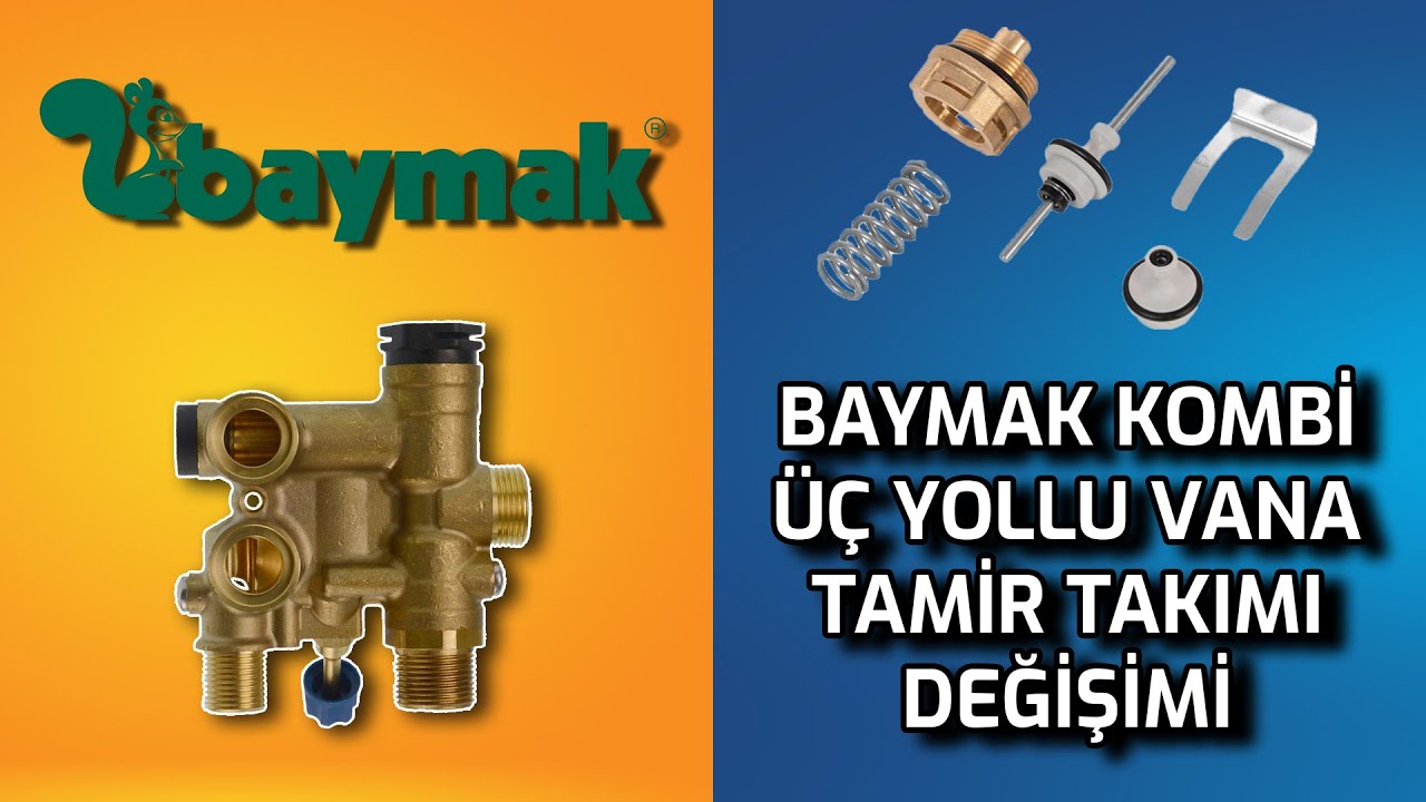 BAYMAK DUOTEC, LUNA, ECO, STAR, EXTRA KOMBİ ÜÇ YOLLU VANA TAMİR TAKIMI DEĞİŞİMİ 3 YOLLU VANA ARIZASI