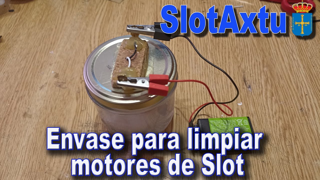 Envase para limpiar motores de Slot