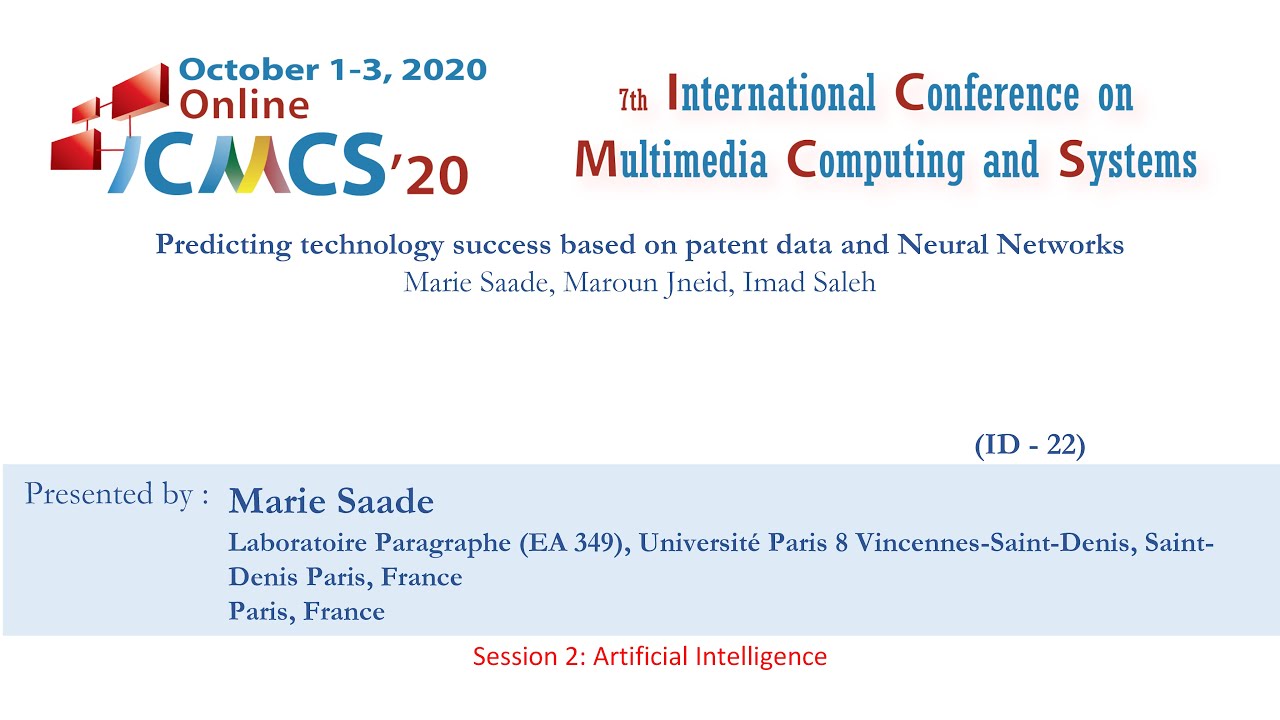 22 - Predicting technology success based on patent data and Neural Networks