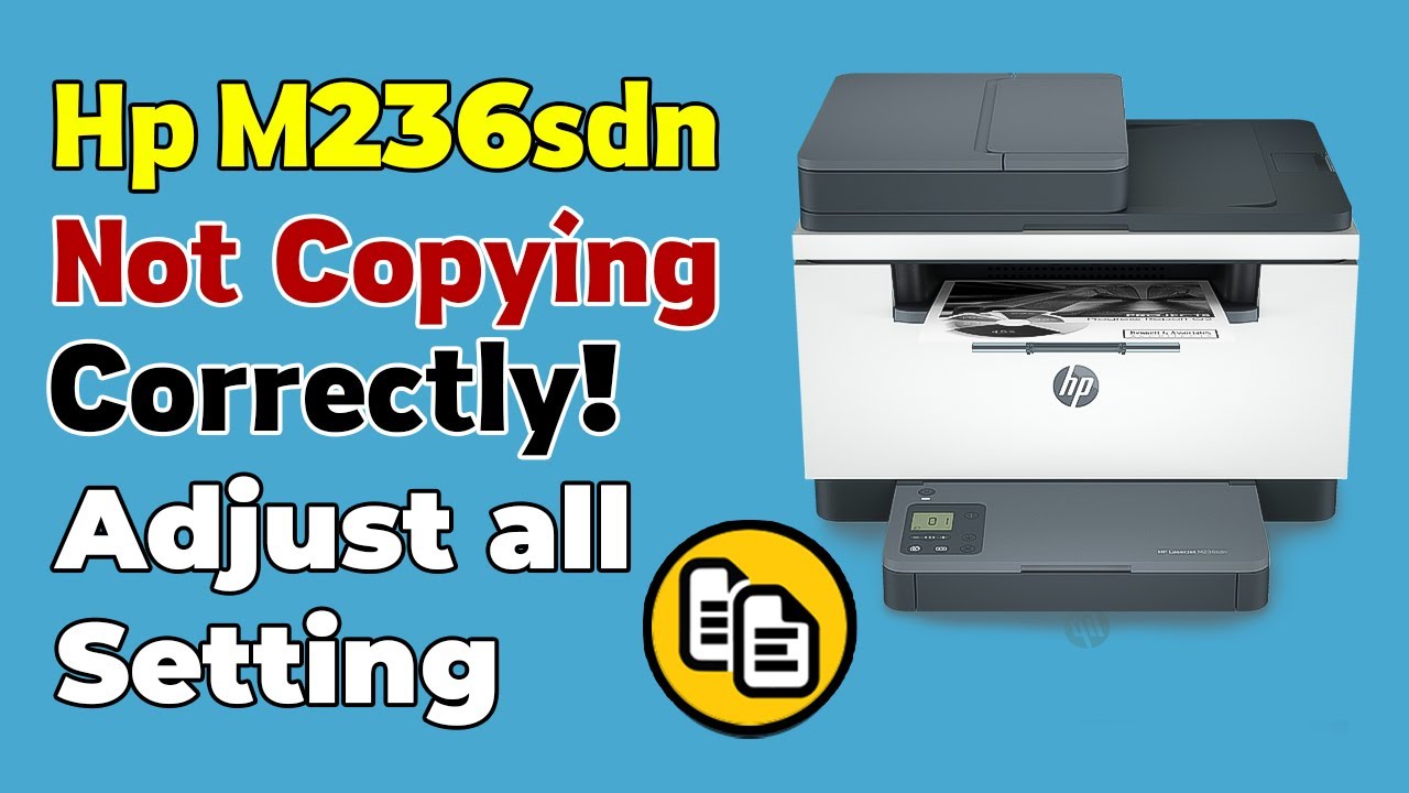 Adjusting Copy Settings | Fixing HP MFP M236sdn Printer Issue in 2 Minutes