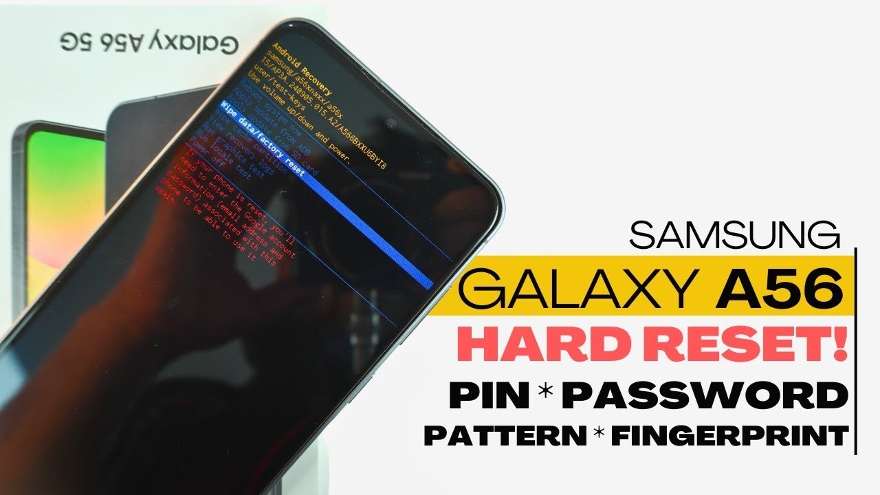 Как сделать Hard Reset на Samsung Galaxy A56 | Удаление блокировки экрана | Отпечаток пальца &mdash; Па...