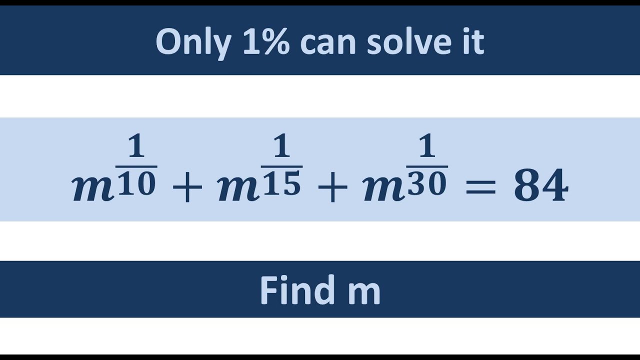 Harvard University Entrance Test Tricks |  Find m