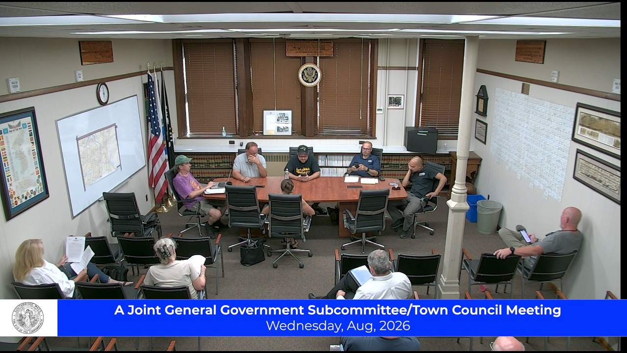 A Joint General Government Subcommittee Town Council Meeting 8-5-26