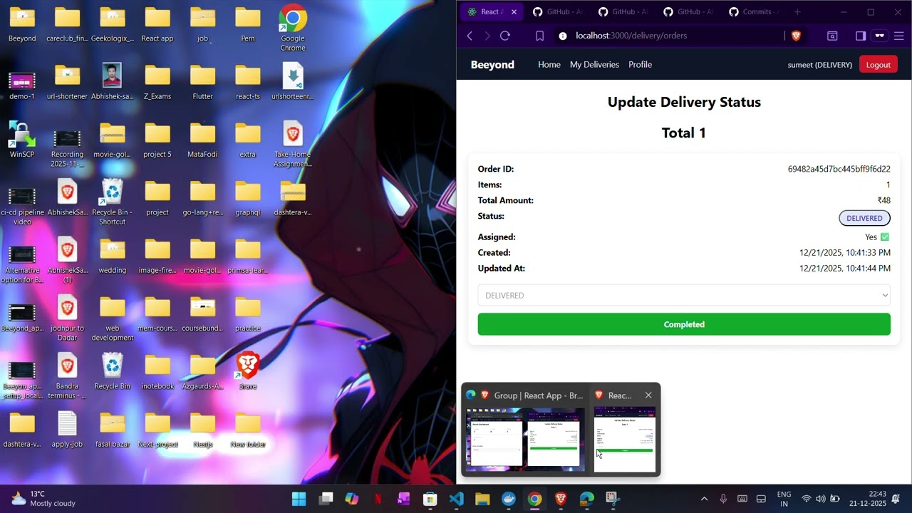 Beeyond application working demo