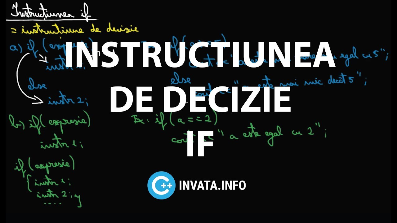 Instructiunea de decizie if - C++
