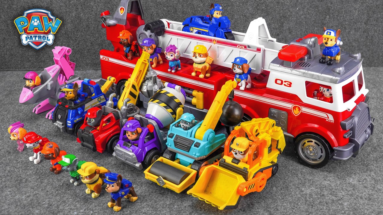 Paw Patrol Toys Unboxing ASMR | PAW Patrol's Fire Rescue To The Rescue 🌟 Big Transporter