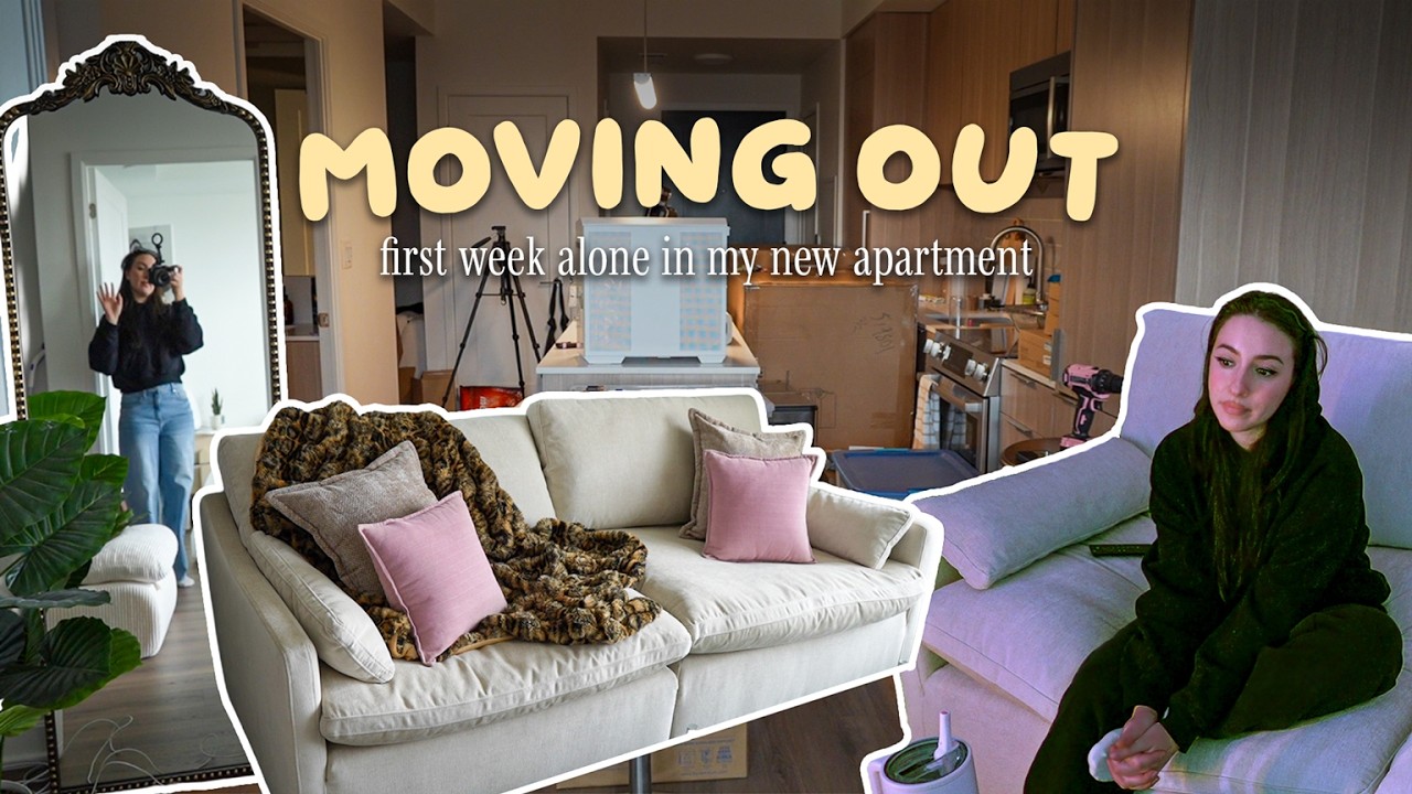 First week alone in the apartment 🏢 📦 emotional chats, new furniture & settling in
