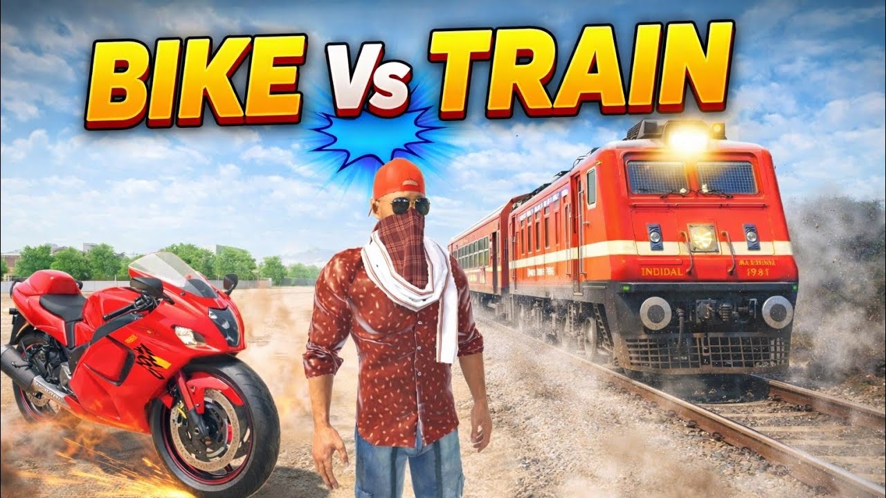 TRAIN Vs BIKE Challenge 🔥 | Indian Theft Auto Simulator 