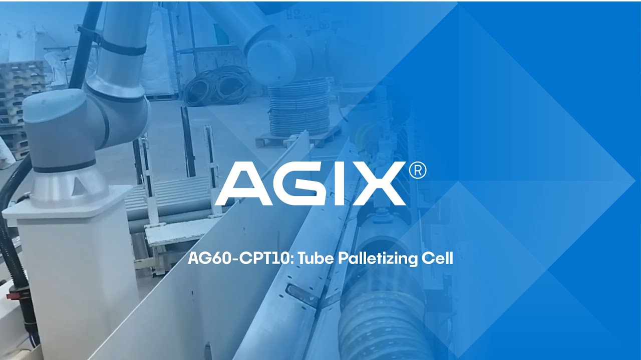Tube / Pipe Collaborative Robotic Palletizing Cell - UR Robot - Laser Gocator | AGIX  AG60 - CPT10