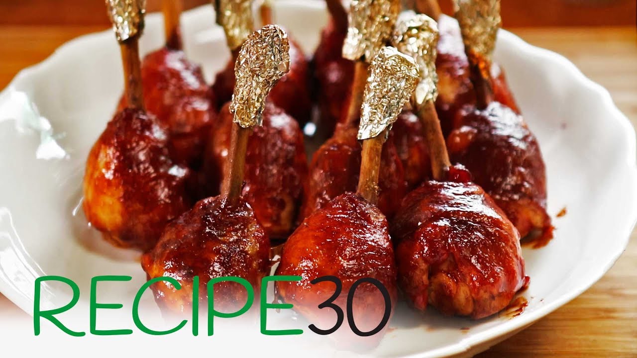 How to make Chicken Lollypops with barbecue sauce