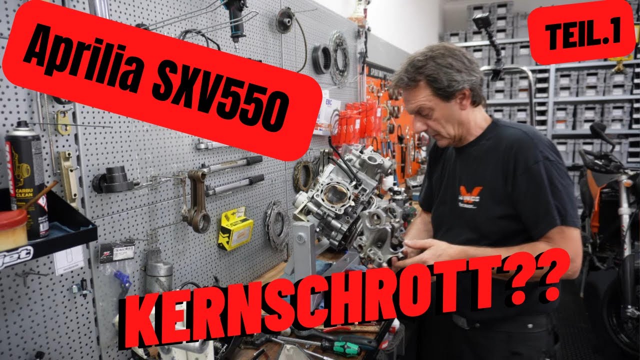 Aprilia SXV550 Motor: Zerlegung und Analyse - Teil.1:  Motorschaden des Monats oder noch zu retten?🤔