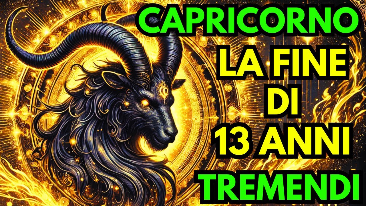 CAPRICORNO: LA NUOVA ERA COMINCIA A DICEMBRE 2025: 20 ANNI SENZA PIU' PREOCCUPAZIONI!