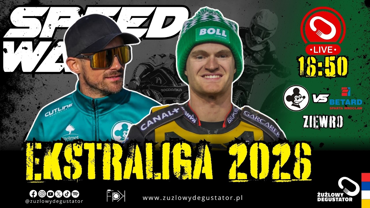 Oglądamy: Falubaz Zielona G&oacute;ra - Sparta Wrocław - 9 kolejka PGE Ekstraligi 21.06.2026