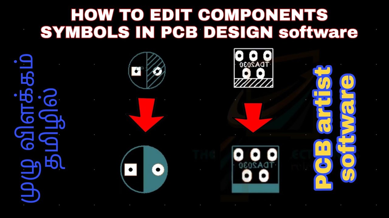 pcb design in tamil| pcb artist software tutorial | how to edit components in pcb design |pcb design