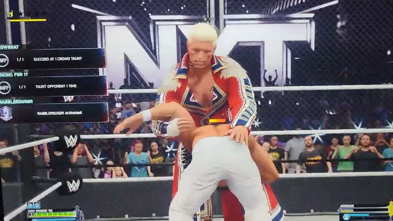 Cody Rhodes '22 vs Andrade steel cage match WWE 2k25 Wednesday January 21st 2026