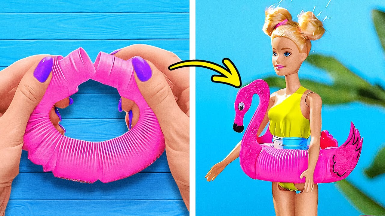 Letnie metamorfozy lalki Barbie 🏖️👗 Modne rękodzieło i triki dla lalek