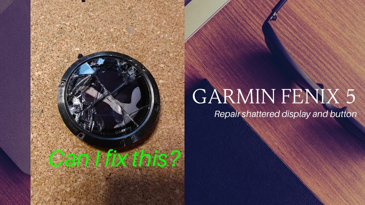 How to replace Garmin Fenix 5 - Smashed Screen Replacement and button soldering (tiny components)