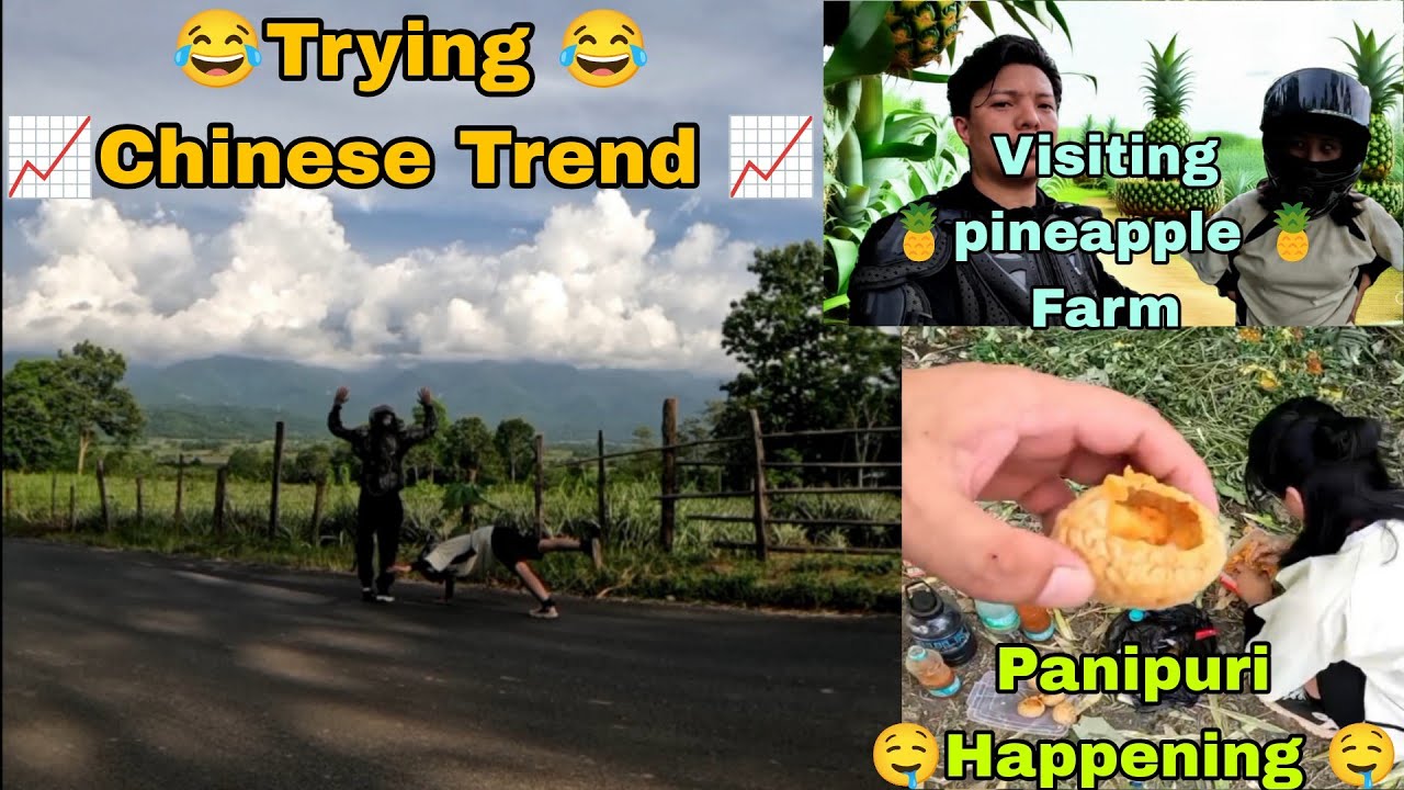 Visiting Pineapple Farm🍍 Trying Chinese Trend challange 📈/Date Ride🌹🎀@KMY Naga Rider #nagaland