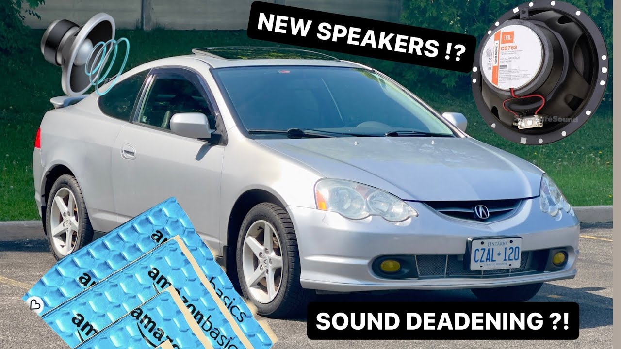 UPGRADING THE SPEAKERS IN MY 2002 ACURA RSX !! SPEAKER INSTALL + APPLYING SOUND DEADENING