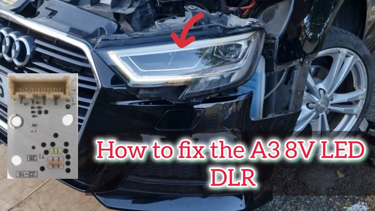 Как установить дневные ходовые огни на рестайлинговых Audi A3/RS3/S3 8V 2016+ с полностью светоди...
