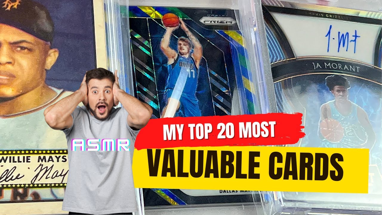 ASMR: My top 20 most valuable sports cards / gum chewing / whisper
